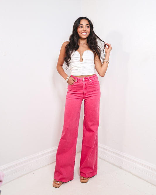Dear John Fiona Raspberry High Rise Jeans