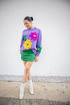 Mardi Gras Flower Patch Sweater-Sweaters-KCoutureBoutique, women's boutique in Bossier City, Louisiana