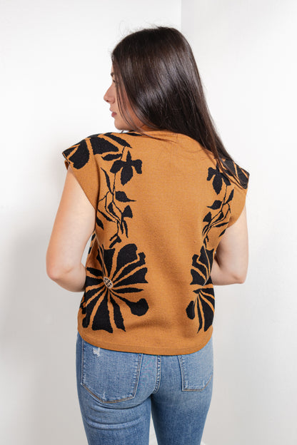 Marigold Muse Floral Pullover Top