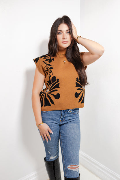 Marigold Muse Floral Pullover Top