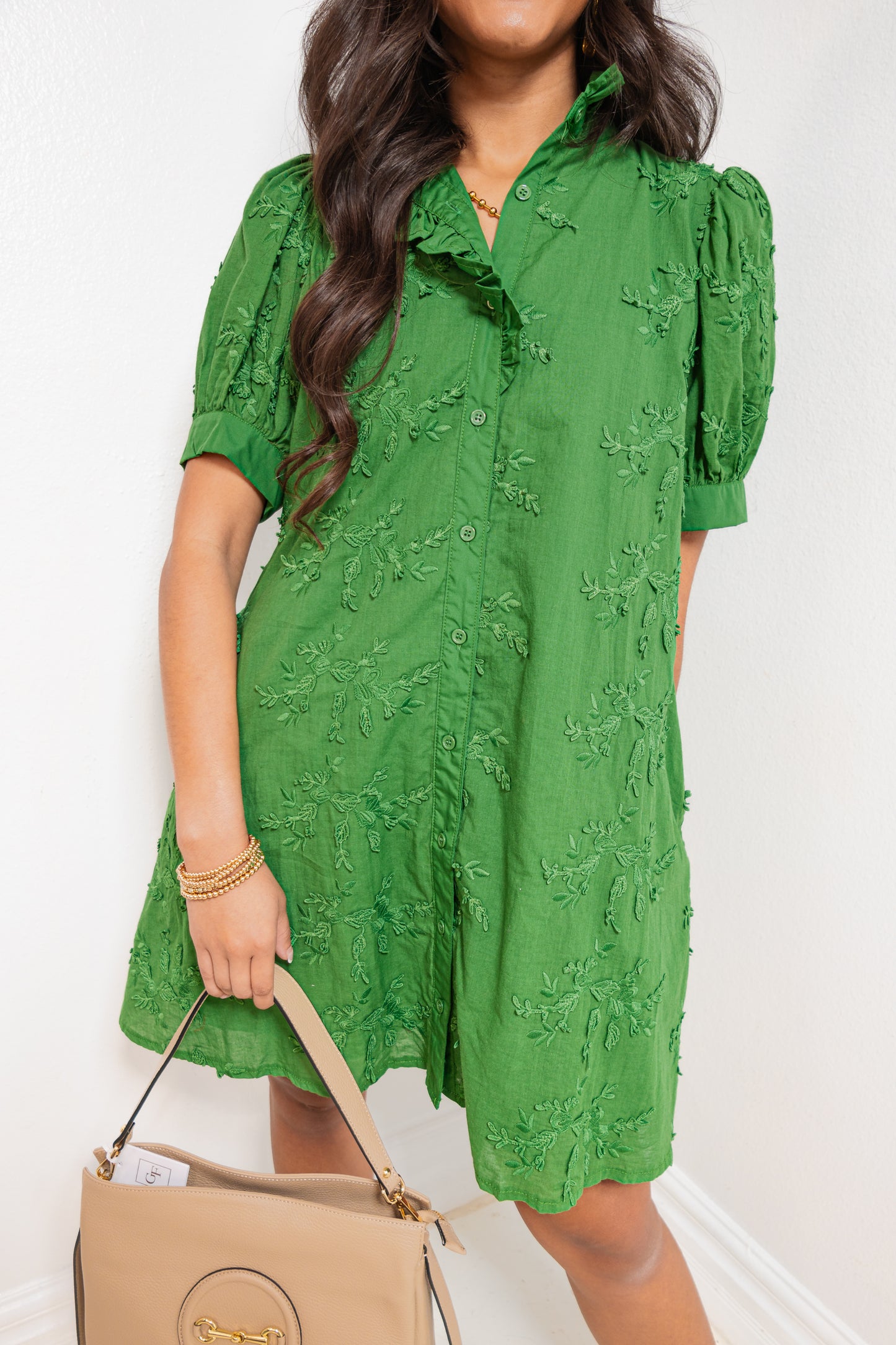 Meadow Bloom Puff Sleeve Mini Dress