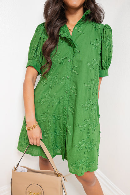 Meadow Bloom Puff Sleeve Mini Dress