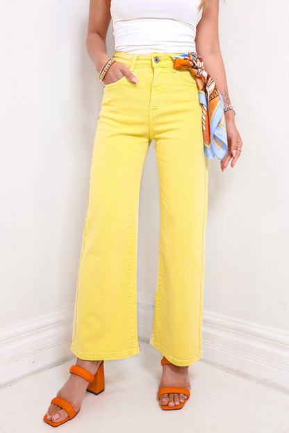 Mellow Yellow Wide Leg Jeans