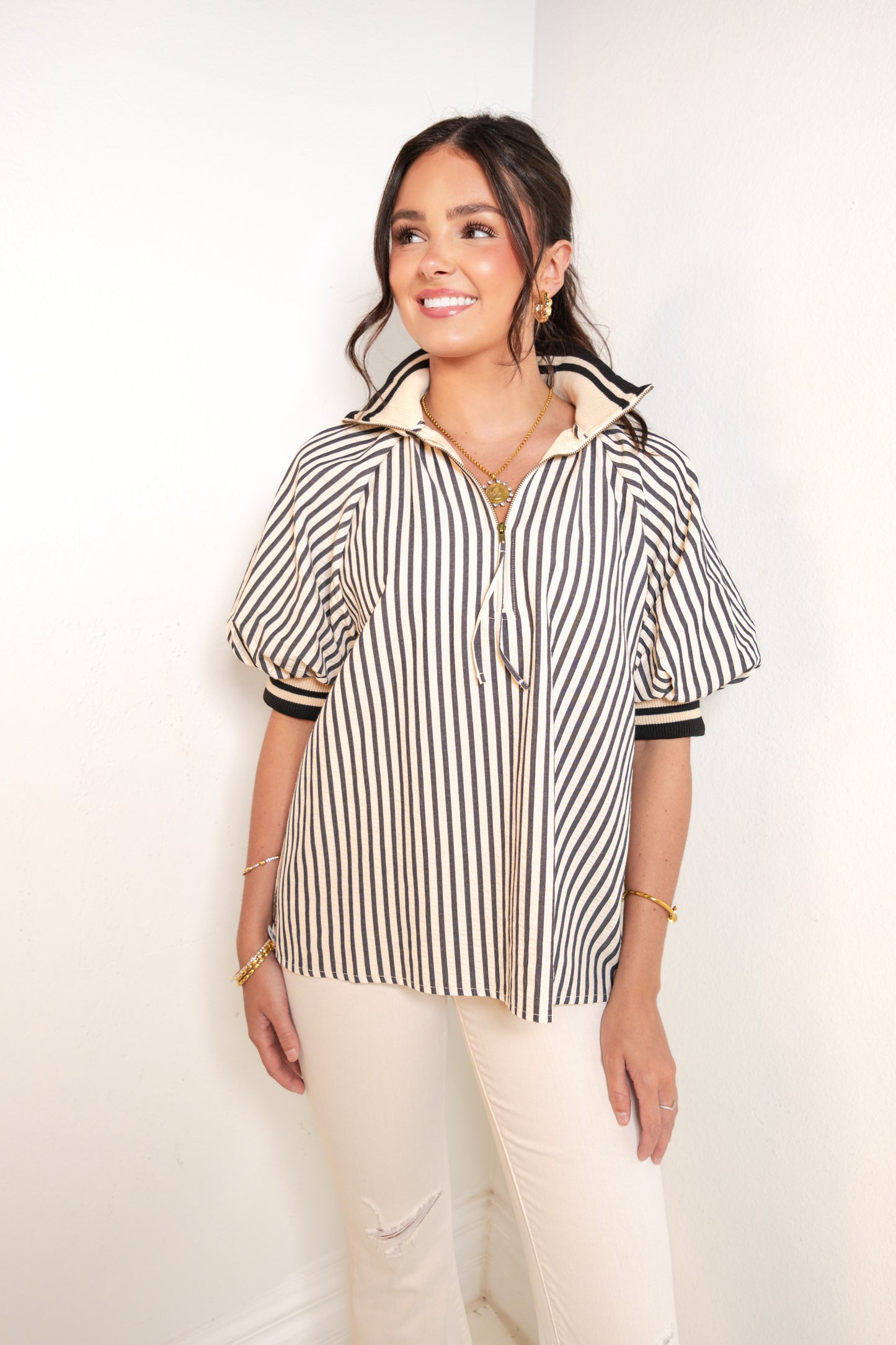 Midtown Muse Stripe Top