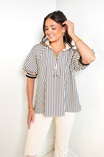 Midtown Muse Stripe Top