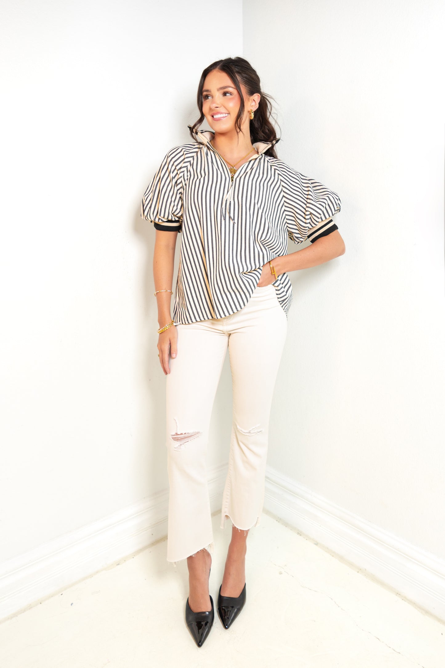 Midtown Muse Stripe Top