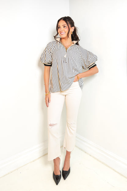 Midtown Muse Stripe Top