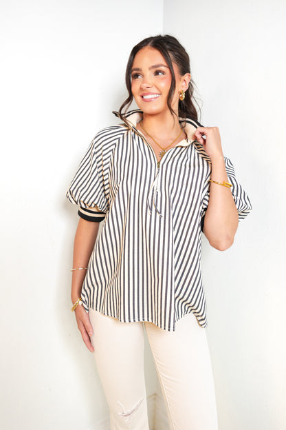 Midtown Muse Stripe Top