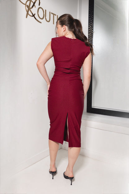 Modern Grace Sleeveless Midi Dress