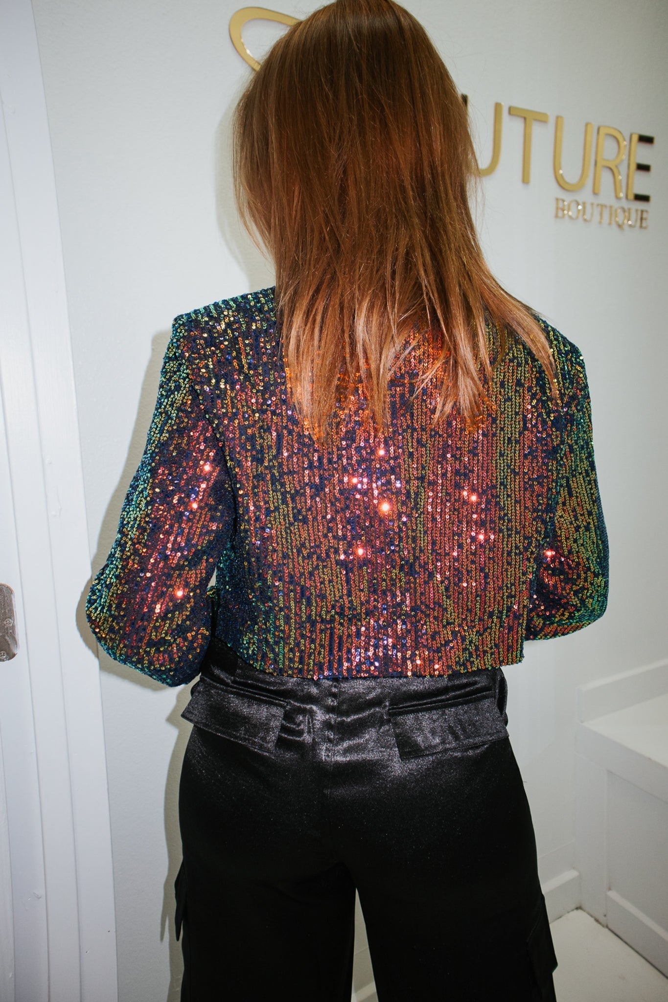 Multi Color Sequin Bralette And Jacket Set-Sets-KCoutureBoutique, women's boutique in Bossier City, Louisiana