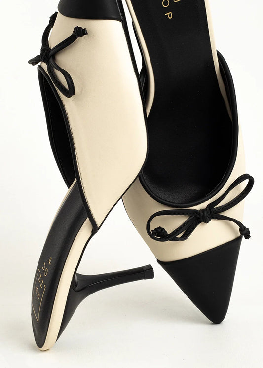 ShuShop Naomi Bone Mule Kitten Heel