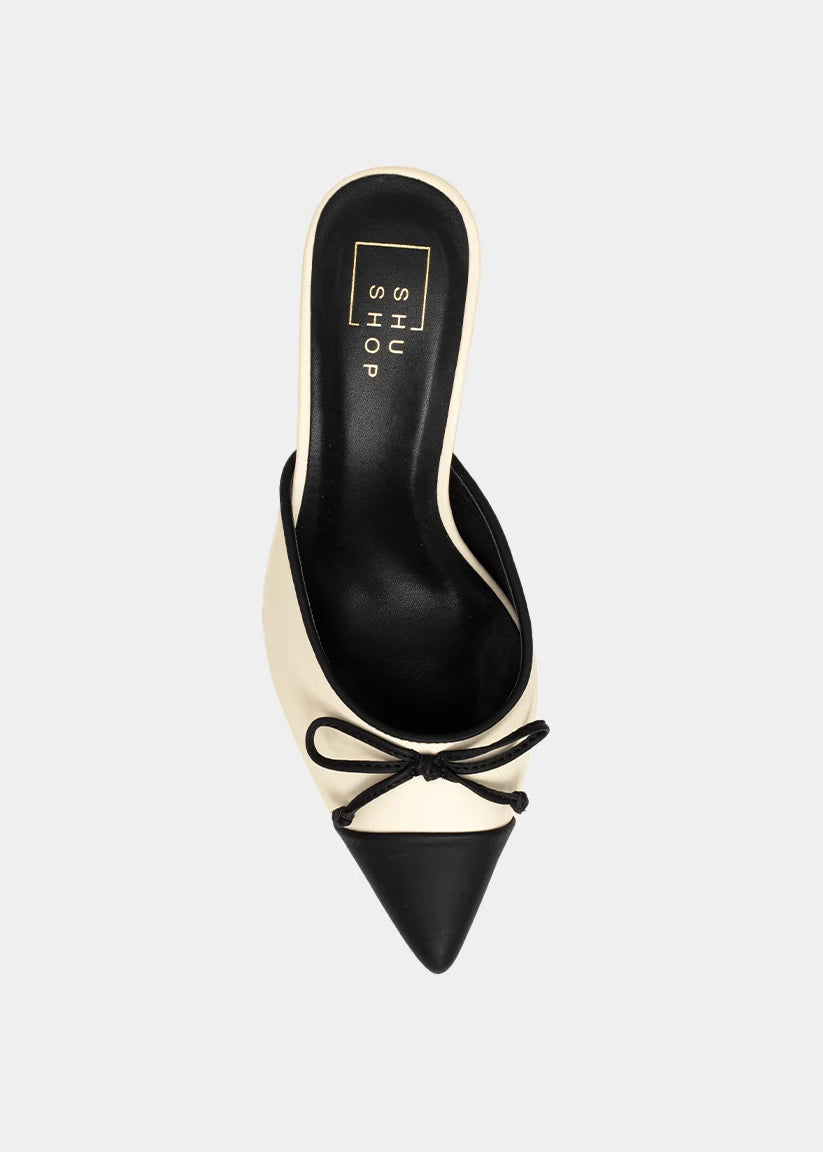 ShuShop Naomi Bone Mule Kitten Heel