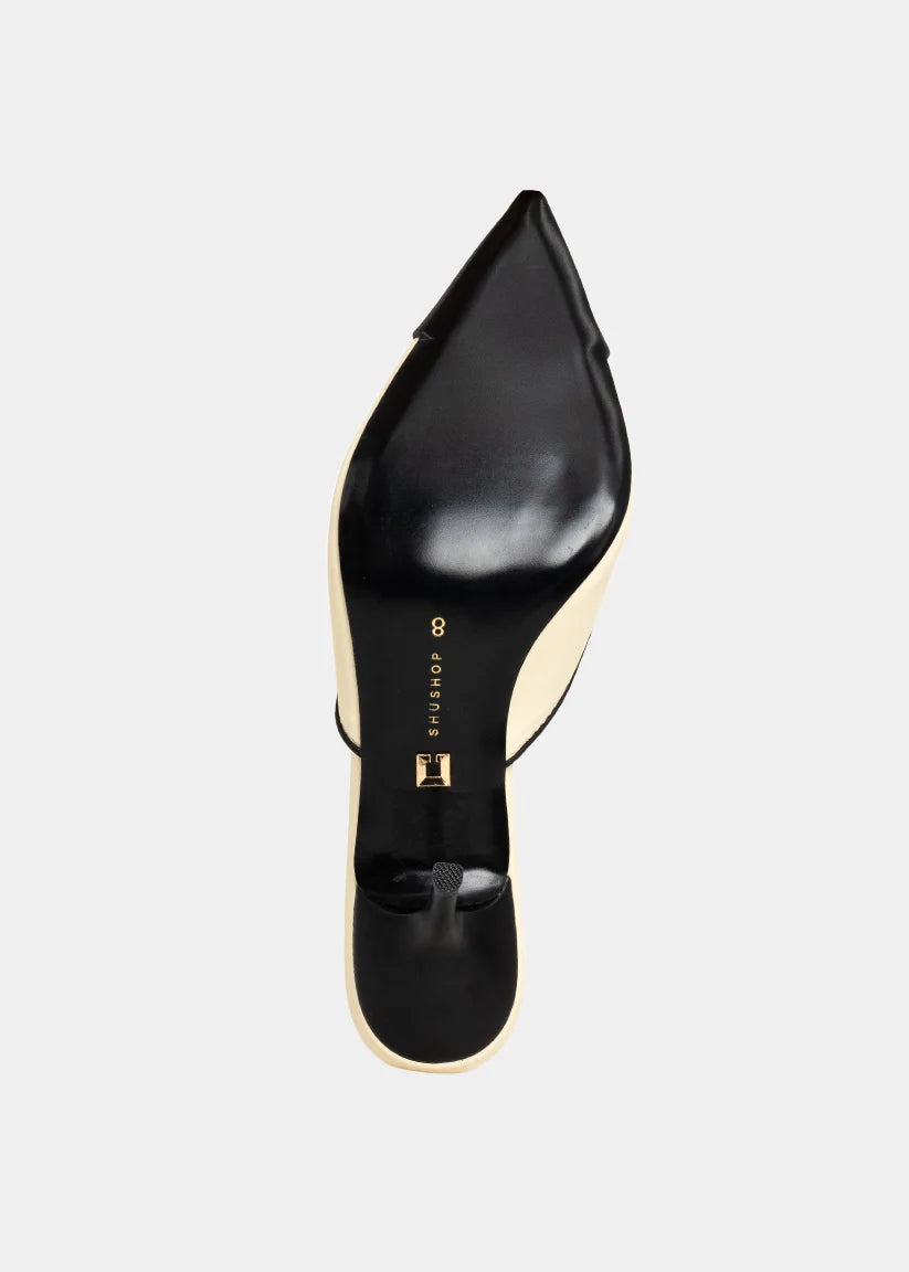 ShuShop Naomi Bone Mule Kitten Heel