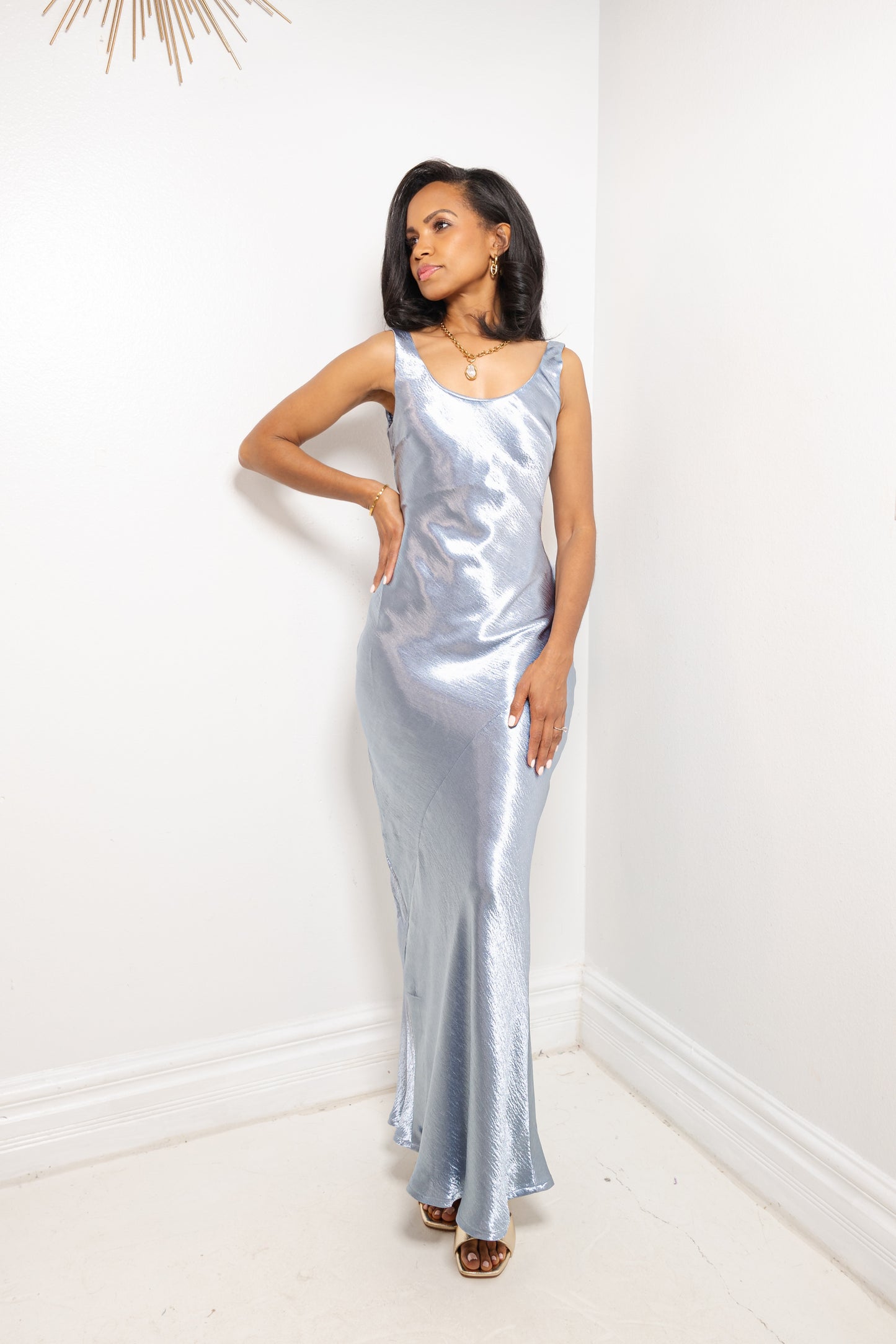 Ocean's Kiss Backless Maxi Dress