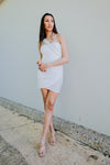Off White One Shoulder Mini Dress-Dress-KCoutureBoutique, women's boutique in Bossier City, Louisiana