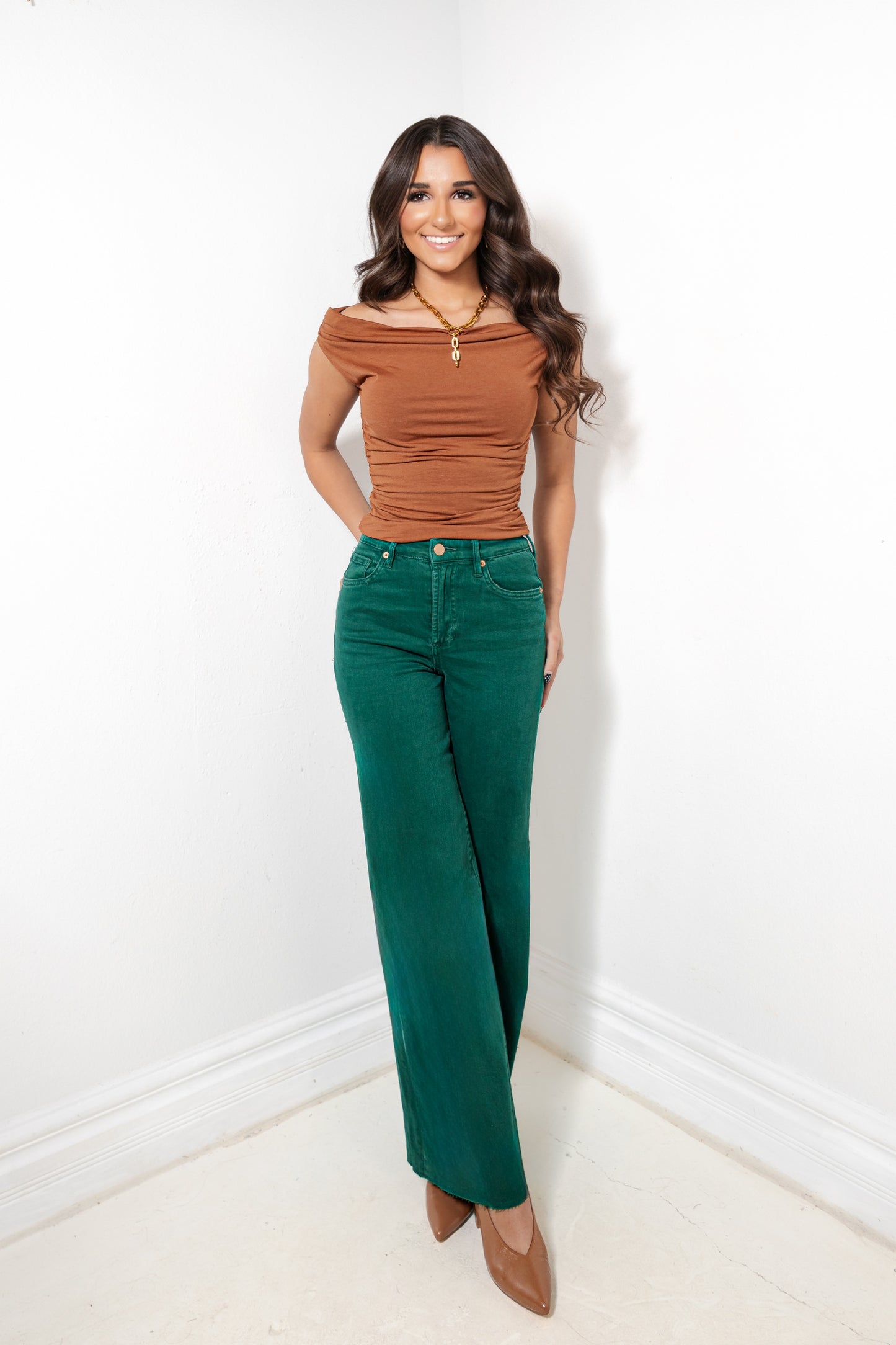 Dear John Fiona Rainforest Wide Leg Jeans