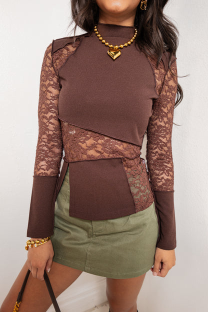 Midnight Lace Illusion Top