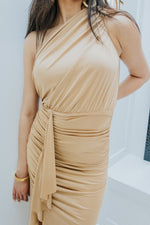 One Shoulder Mesh Maxi Dress-Dresses-KCoutureBoutique, women's boutique in Bossier City, Louisiana