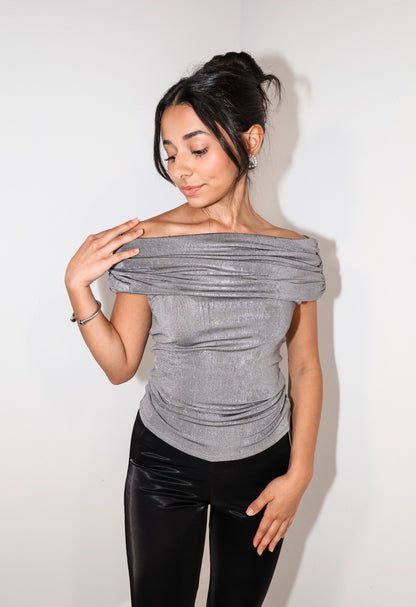 Elan Eternal Glow Off Shoulder Top