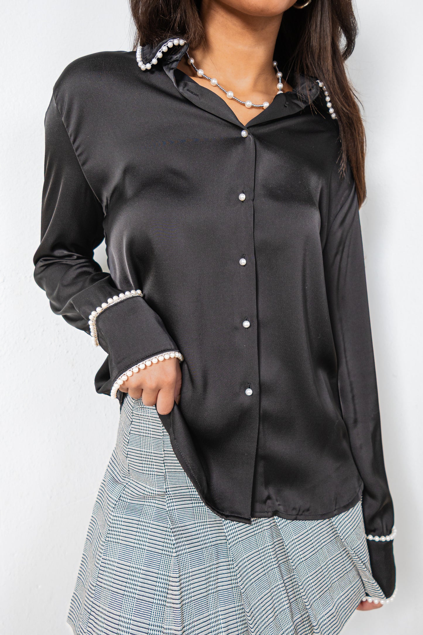 Pearl Luxe Satin Blouse