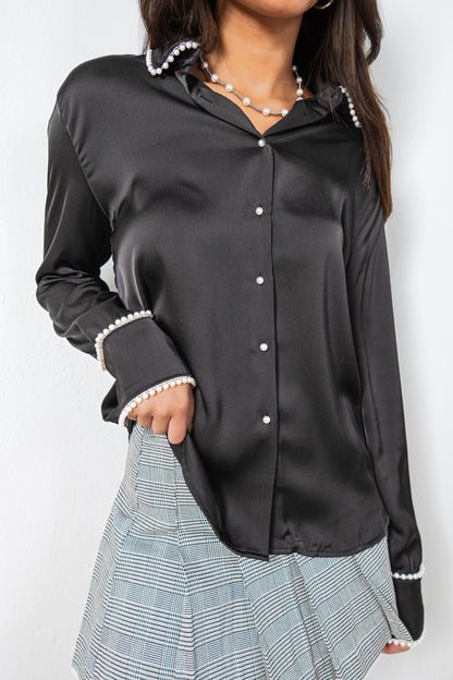 Pearl Luxe Satin Blouse