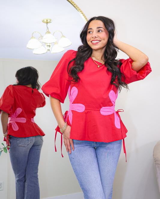 Petal Perfect Peplum Top