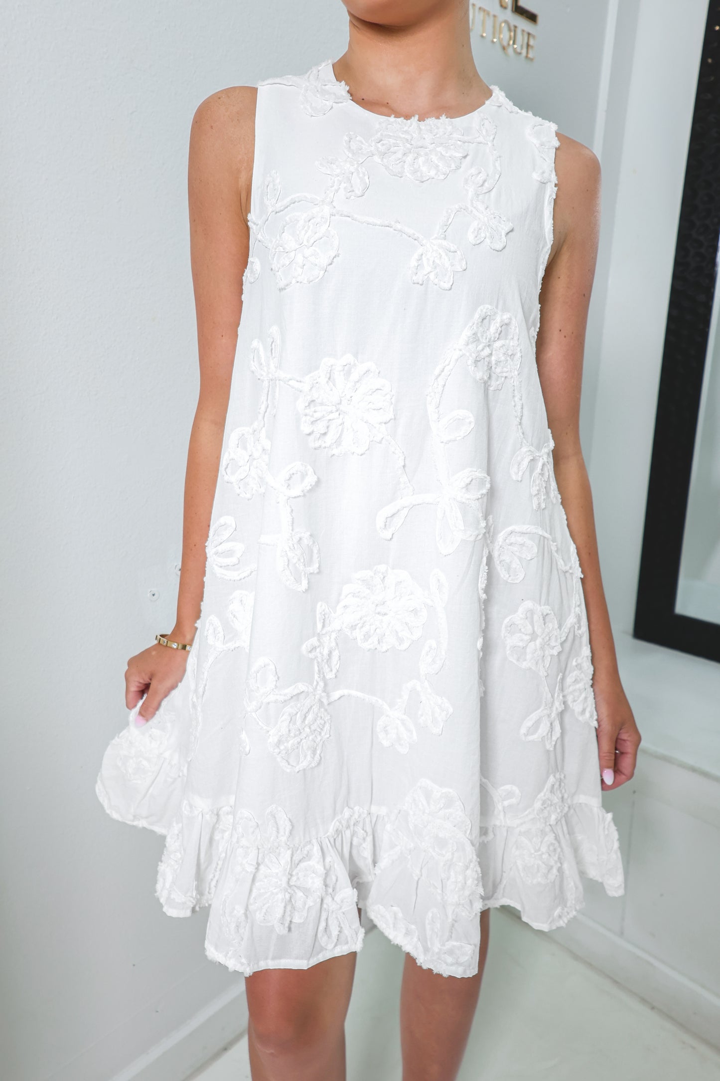 Petal & Pearl Mini Dress