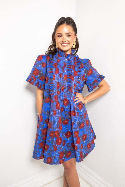 Poppy Parade Collared Mini Dress