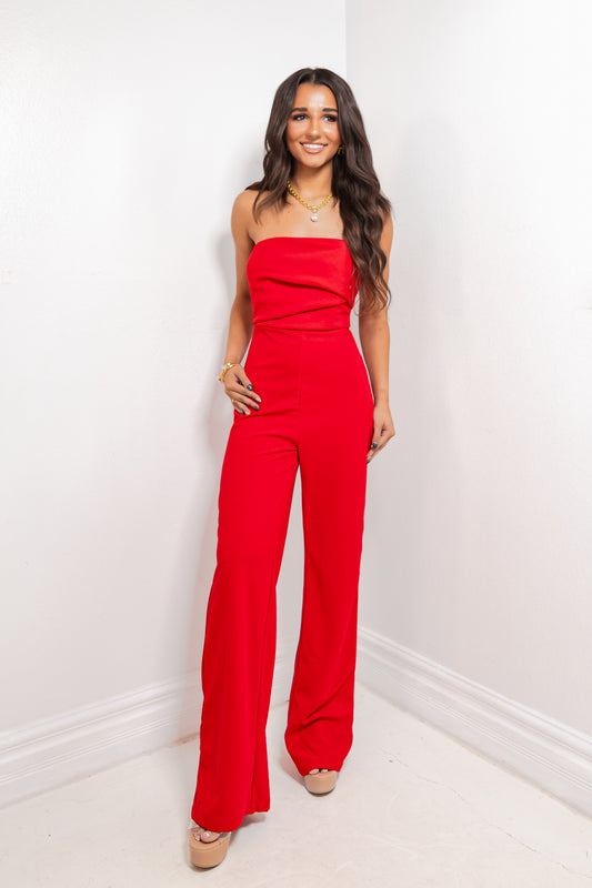 Power Moves Strapless Jumpsuit