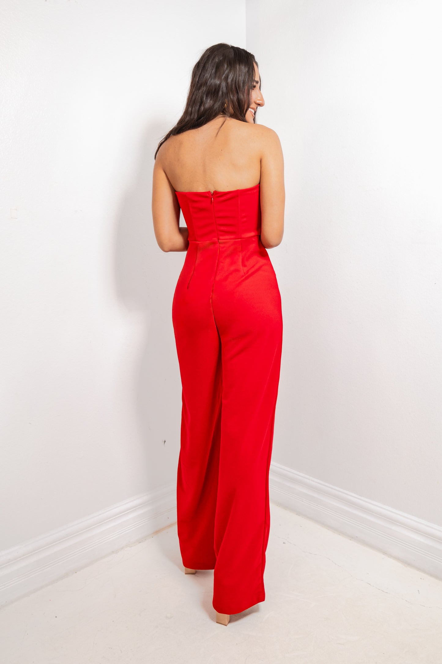 Power Moves Strapless Jumpsuit