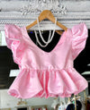 Pretty in Pink Babydoll Top-Tops-KCoutureBoutique, women's boutique in Bossier City, Louisiana