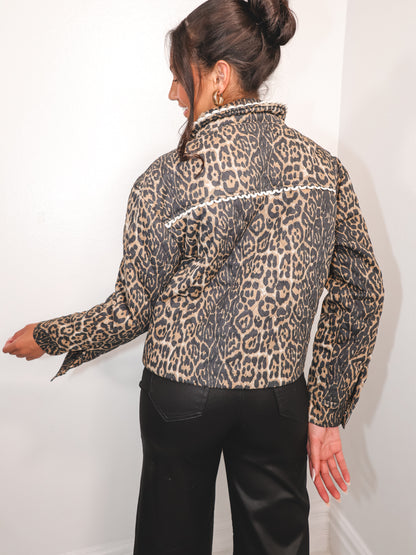 Prowl & Lace Quilted Leopard Jacket