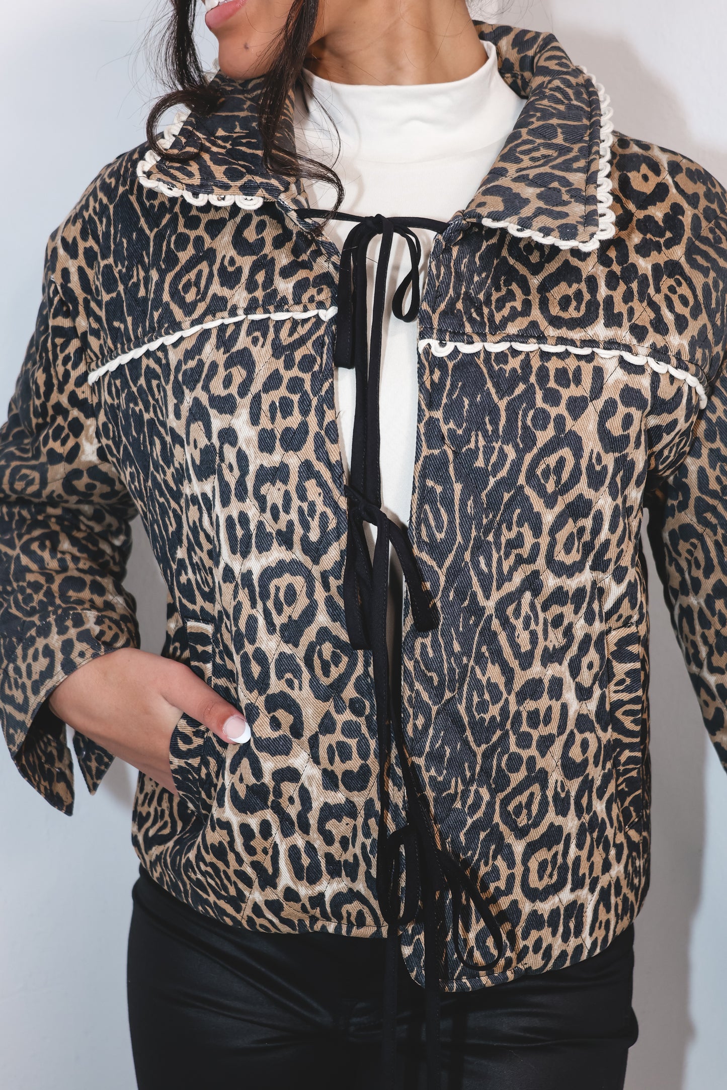 Prowl & Lace Quilted Leopard Jacket