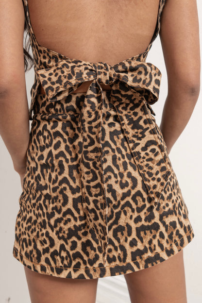 Prowl & Play Denim Leopard Top