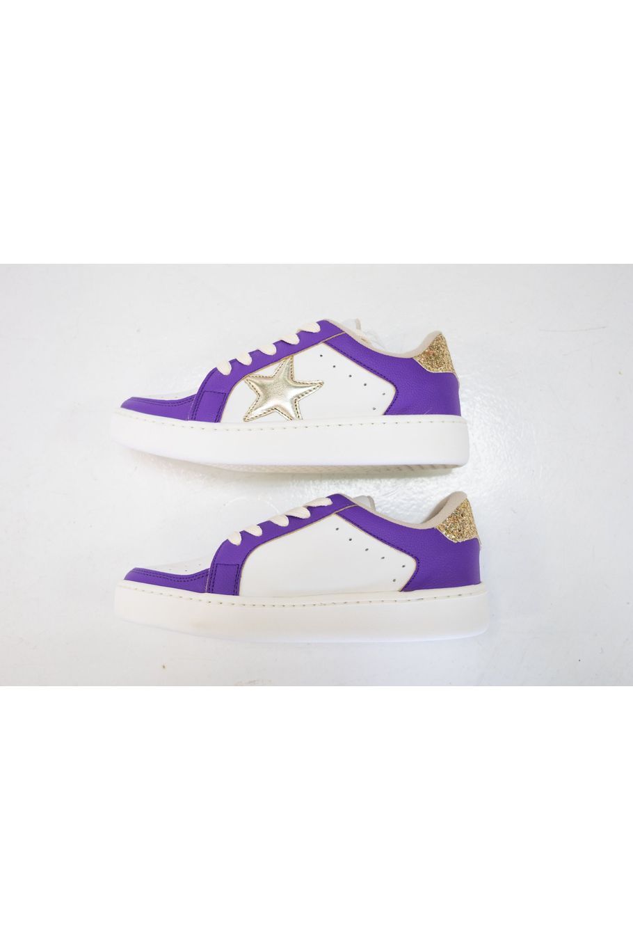 Purple & Gold Star Sneaker-Shoes-KCoutureBoutique, women's boutique in Bossier City, Louisiana