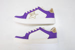 Purple & Gold Star Sneaker-Shoes-KCoutureBoutique, women's boutique in Bossier City, Louisiana