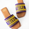 Purple & Gold TIGERS Slides-Shoes-KCoutureBoutique, women's boutique in Bossier City, Louisiana