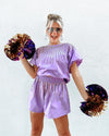Queen Of Sparkles Purple Bubble Gold Burst Top-Apparel & Accessories-KCoutureBoutique, women's boutique in Bossier City, Louisiana
