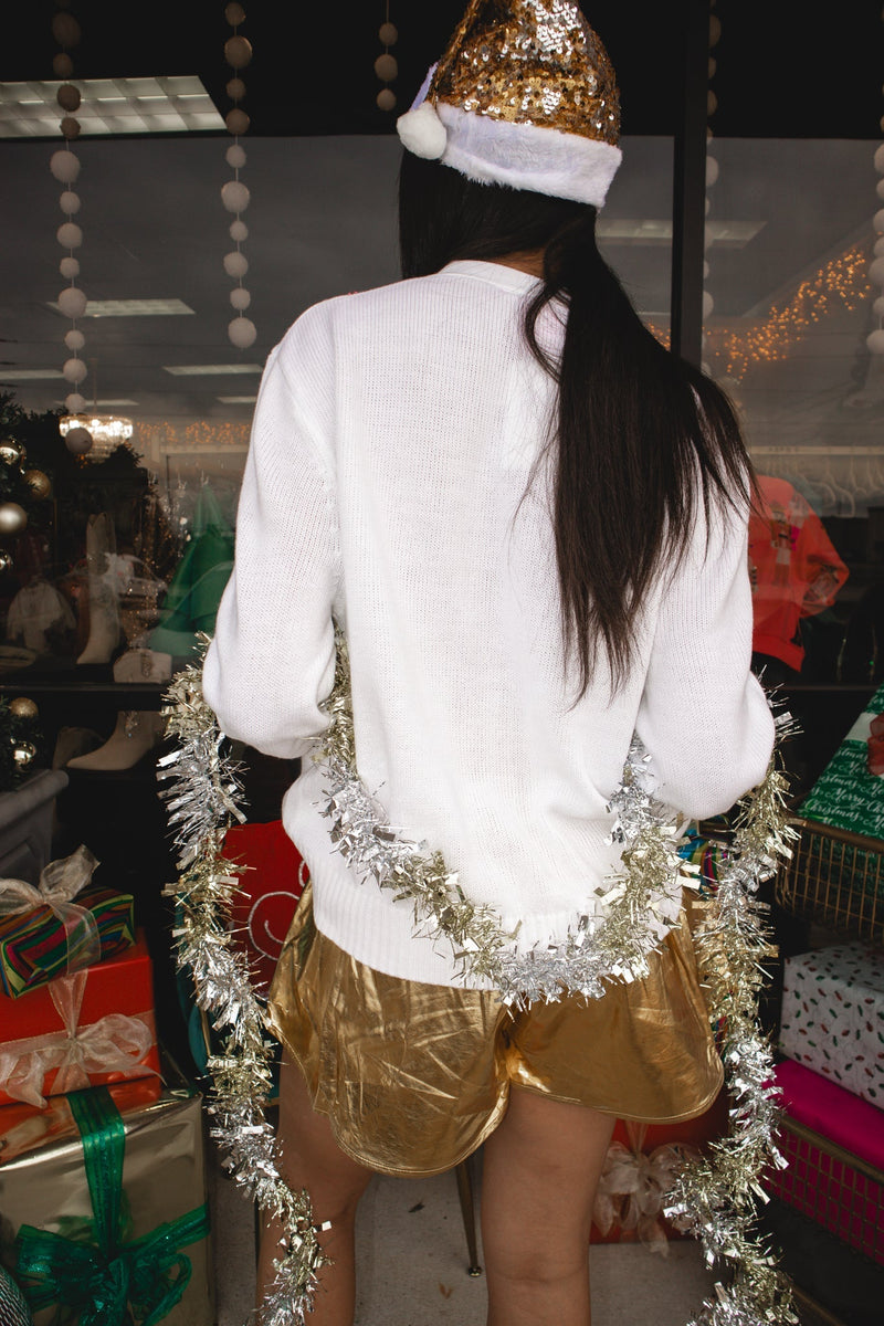 Queen Of Sparkles White Neon Nutcracker Cardigan-Sweaters-KCoutureBoutique, women's boutique in Bossier City, Louisiana