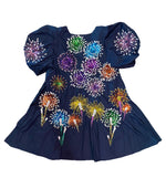 Queen of Sparkles Navy Firework Dress-Dresses-KCoutureBoutique, women's boutique in Bossier City, Louisiana