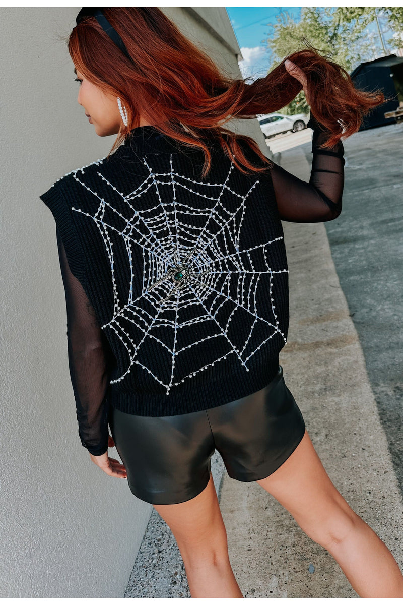 Queen of Sparkles Queen Witch Sweater Vest-Tops-KCoutureBoutique, women's boutique in Bossier City, Louisiana