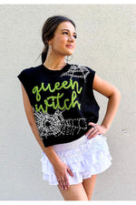 Queen of Sparkles Queen Witch Sweater Vest-Tops-KCoutureBoutique, women's boutique in Bossier City, Louisiana