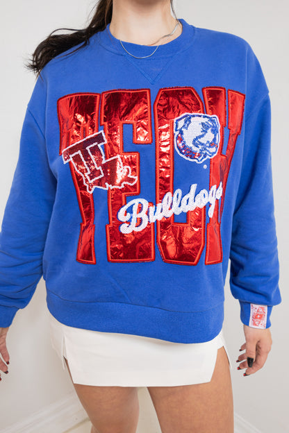 Queen of Sparkles LA Tech Metallic Icons Sweatshirt