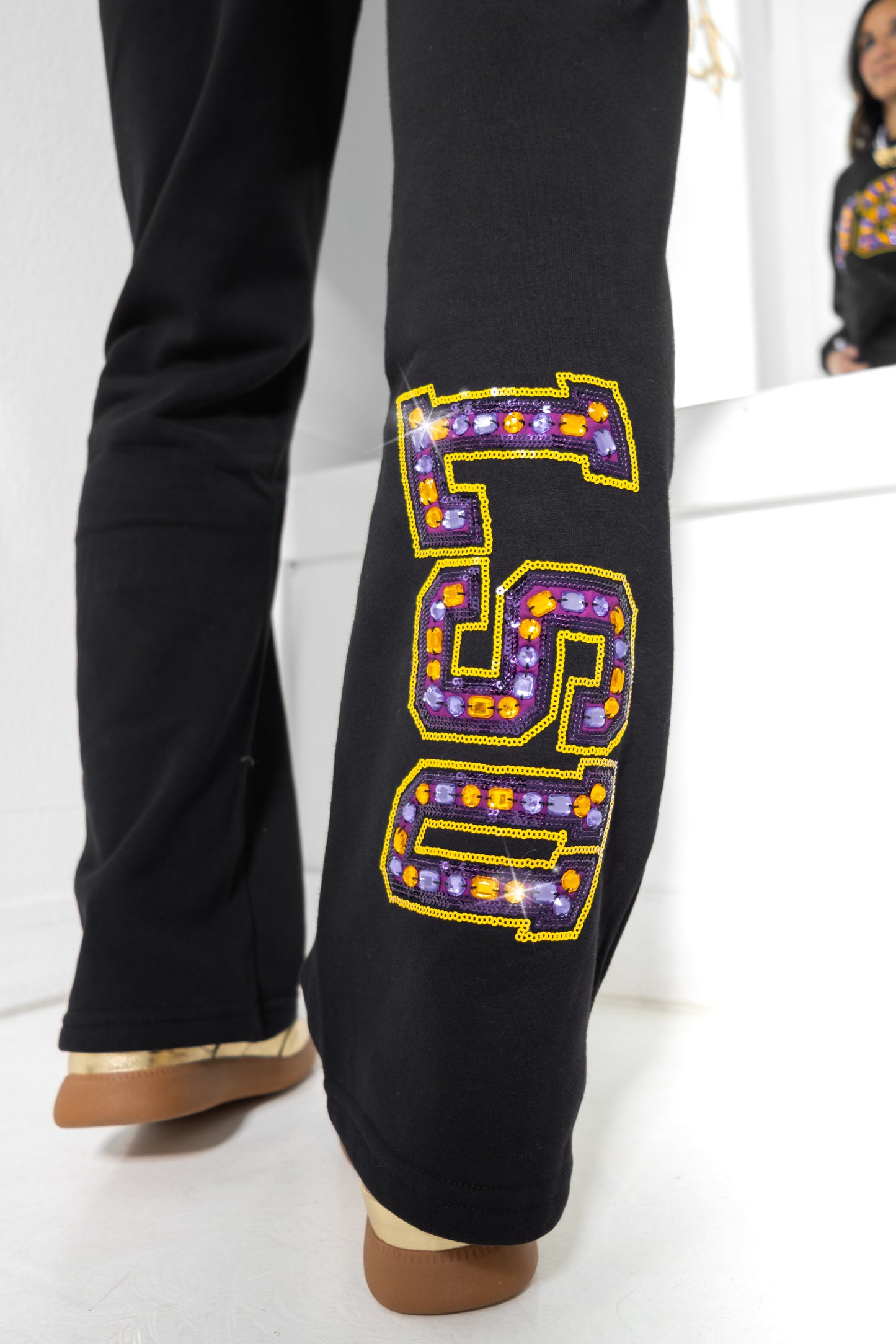 Queen of Sparkles LSU Jeweled Sweatpants