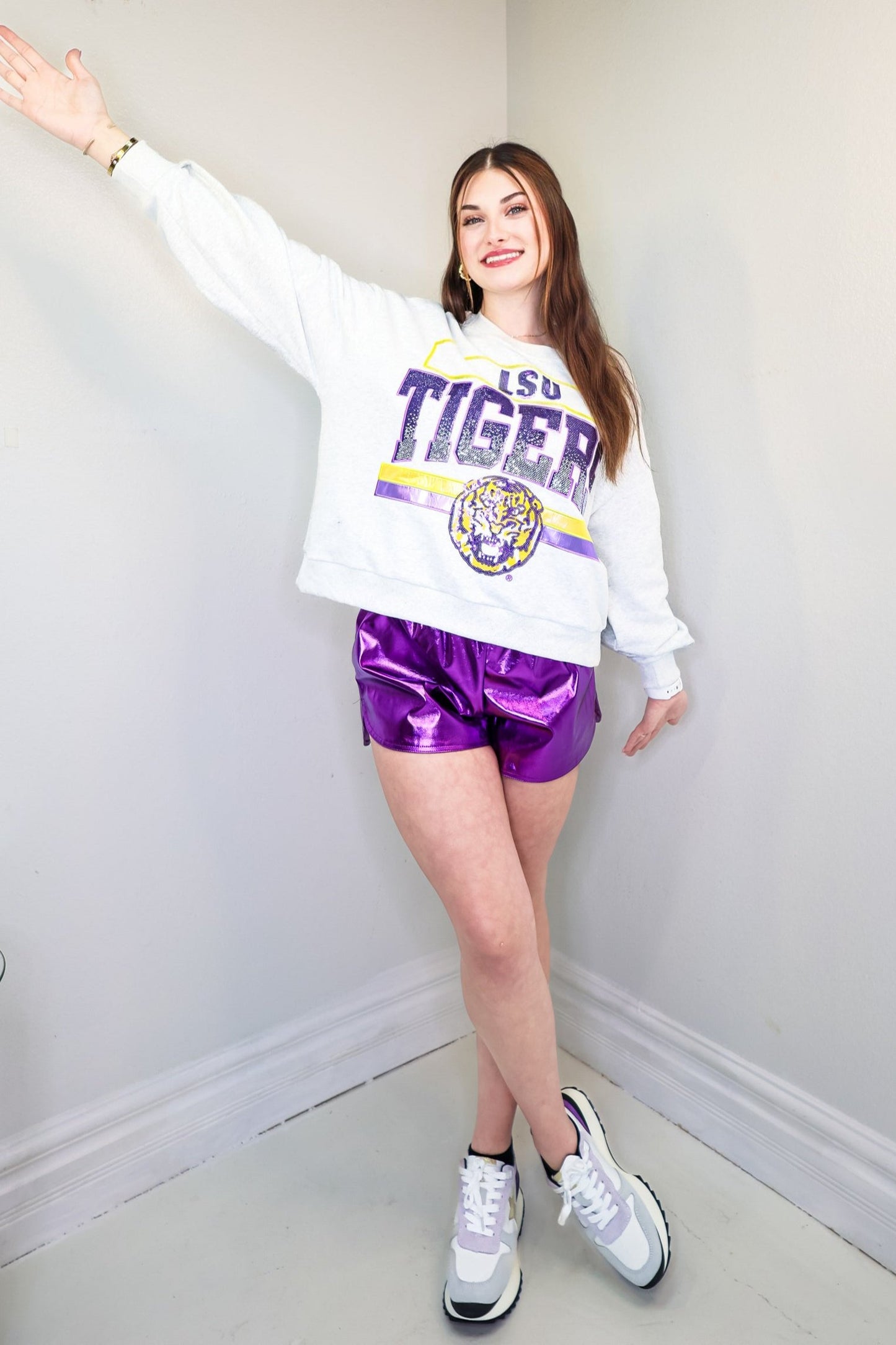 Queen of Sparkles LSU Tigers Vintage Sweater