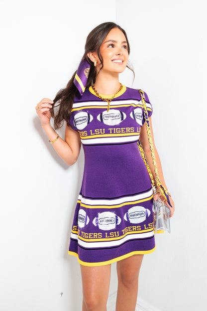 lsu dress for women Women's Tigers Hustle Mode V-neck Fashion Jersey inspired details meet an easy dress silhouette in this LSU Tigers V Queen Of Sparkles: LSU Football