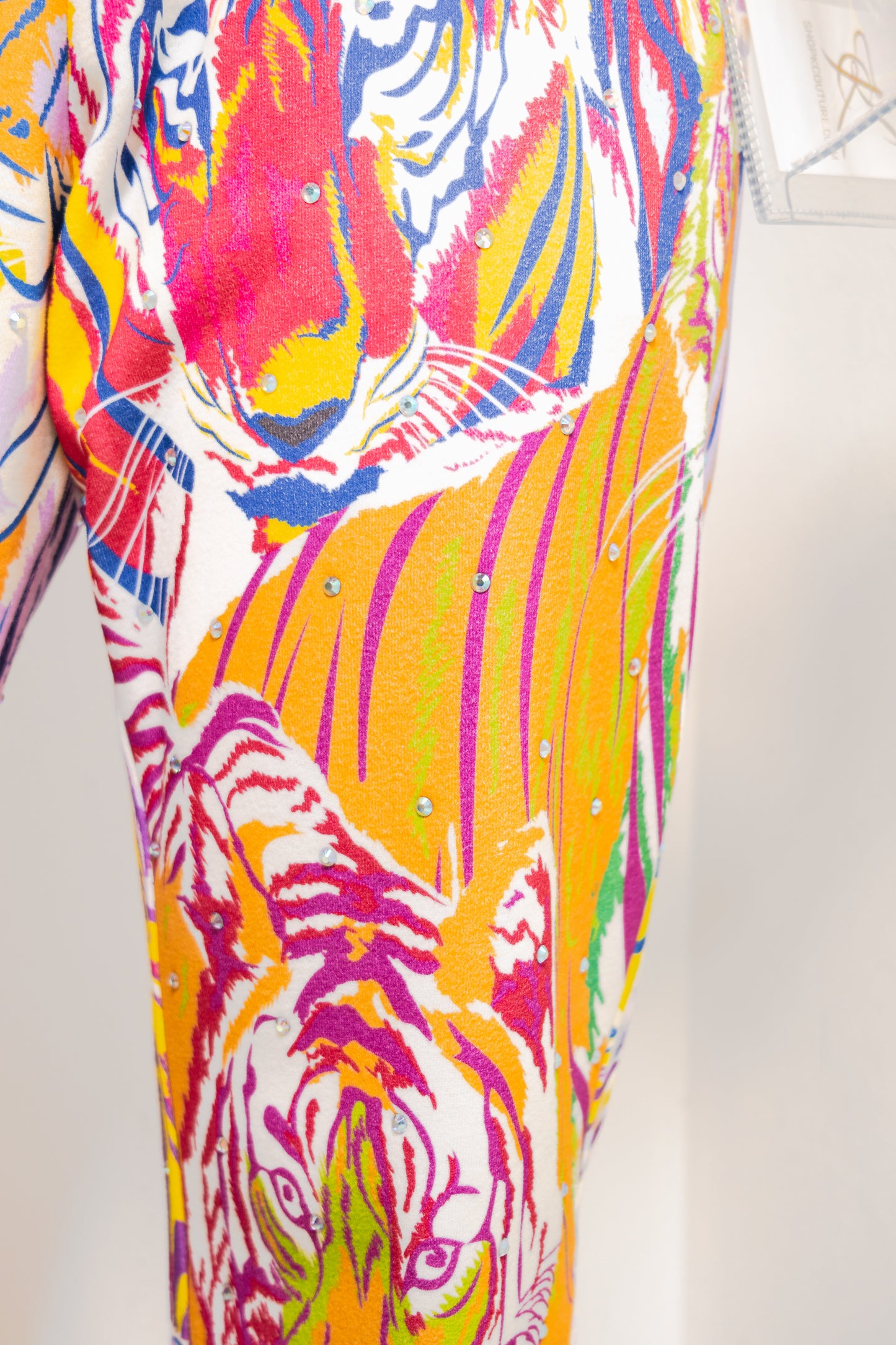 Queen of Sparkles Multicolor Abstract Tiger Pants