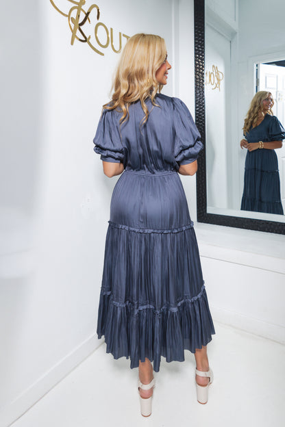 Reset Helena Bubble Sleeve Midi Dress
