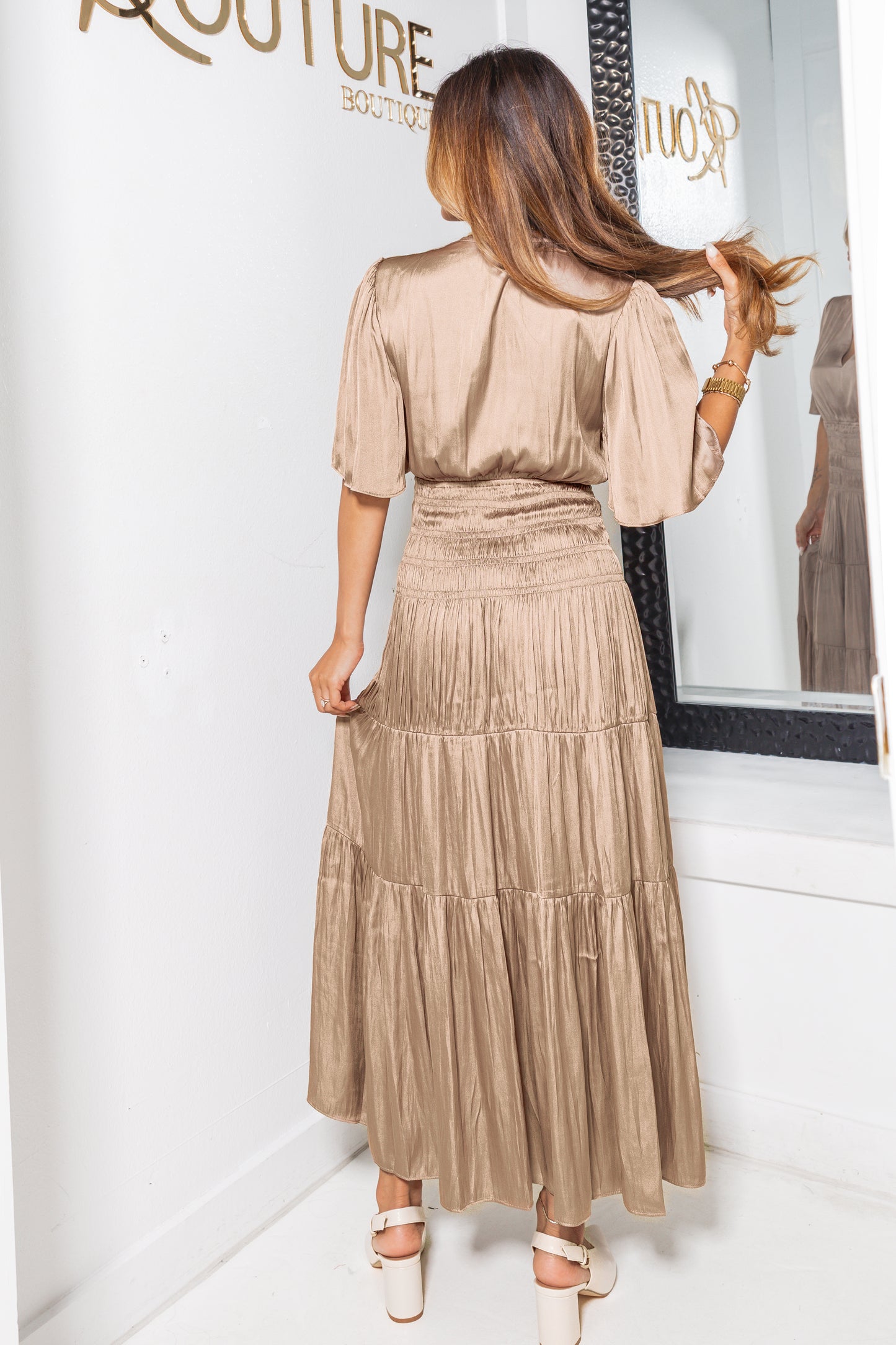 Reset Samantha Satin Maxi Dress