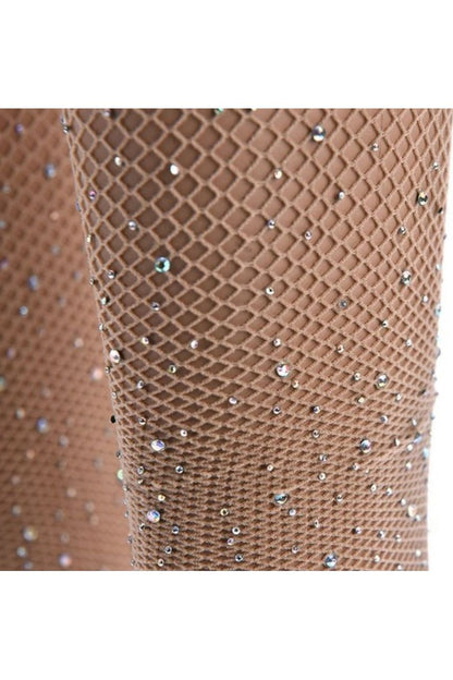 Rhinestone Fishnet Stockings-Stockings-KCoutureBoutique, women's boutique in Bossier City, Louisiana